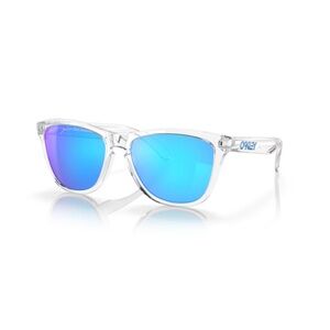 Oakley Frogskins Sunglasses Crystal Clear with Prizm Sapphire Iridium Lens 55mm